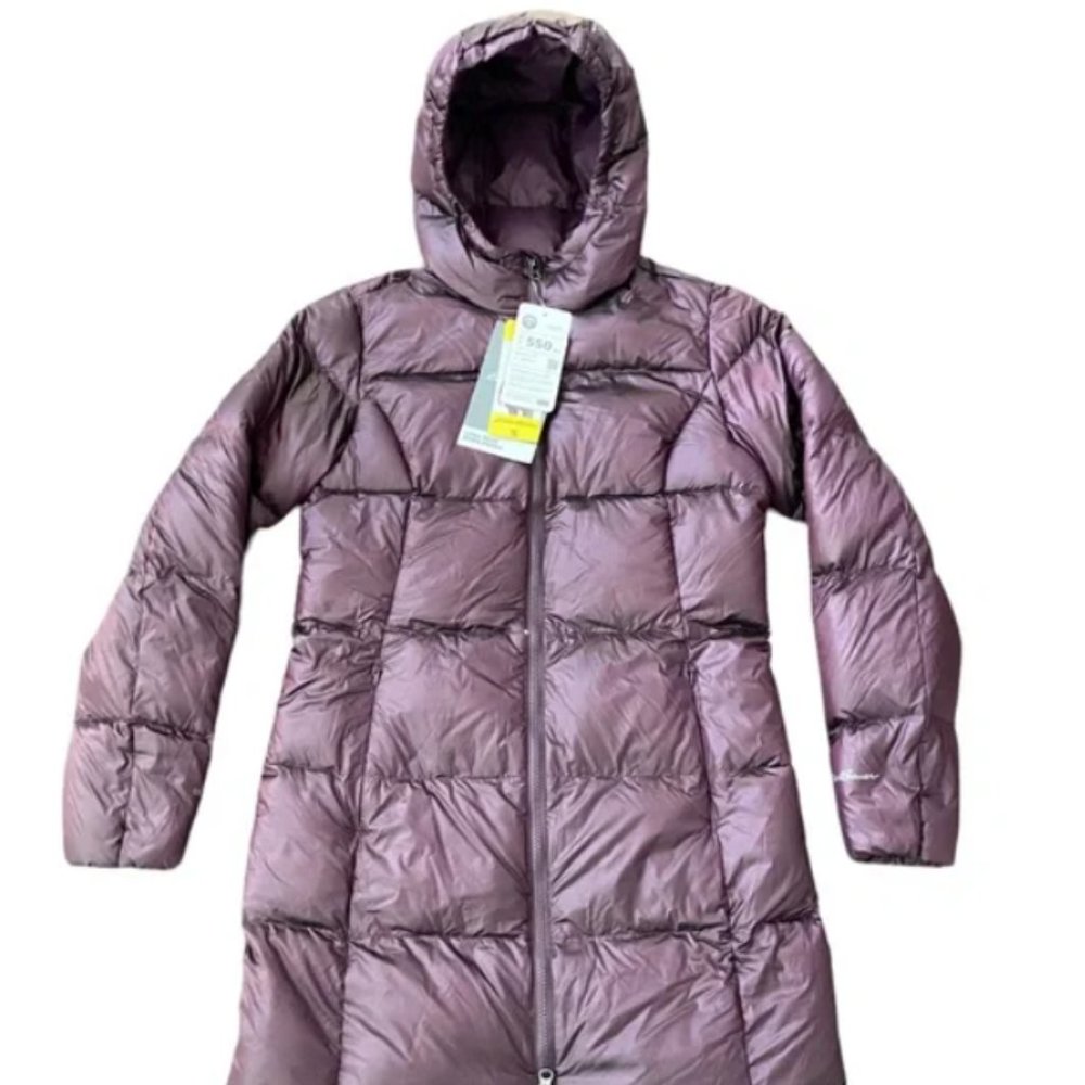 Eddie Bauer Women's Luna Peak Down Parka Deep Eggplant Puffer Size Small